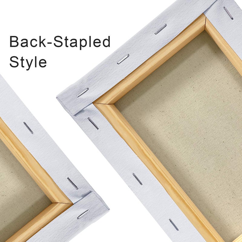 PHOENIX Stretched Canvas for Painting 6x8 Inch/7 Value Pack, 8 Oz Triple Primed 5/8 Inch Profile 100% Cotton White Blank Canvas, Small Framed Canvas for Oil Acrylic & Pouring Art - Image 4